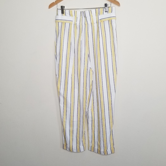 Topshop Summer Strip Peg Trousers NWT Sz US8 - Picture 3 of 9